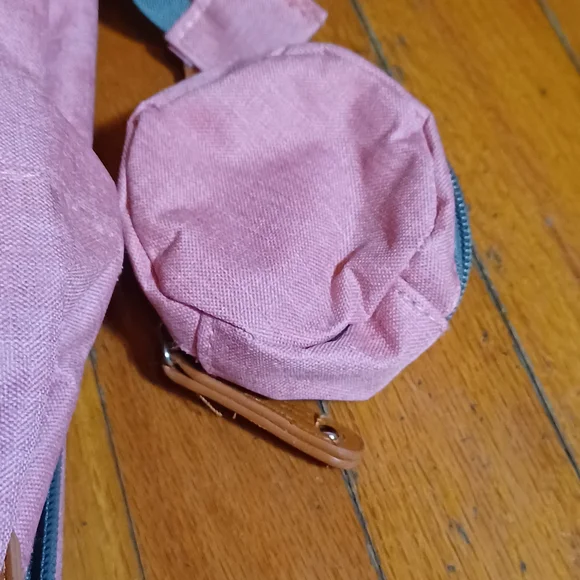 Baby Diaper Changing Pink Backpack With Grey Accents - Picture 3 of 7